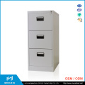 China Supplier Low Price 3 Drawer Vertical File Cabinet / 3 Drawer Metal File Cabinet